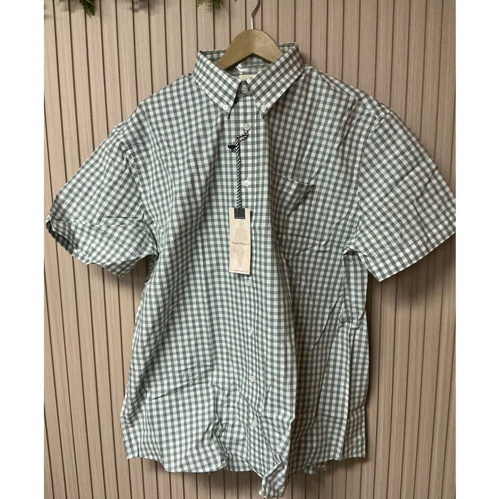 Samuel Windsor Cotton Plaid Button-Down Shirt Size XXL